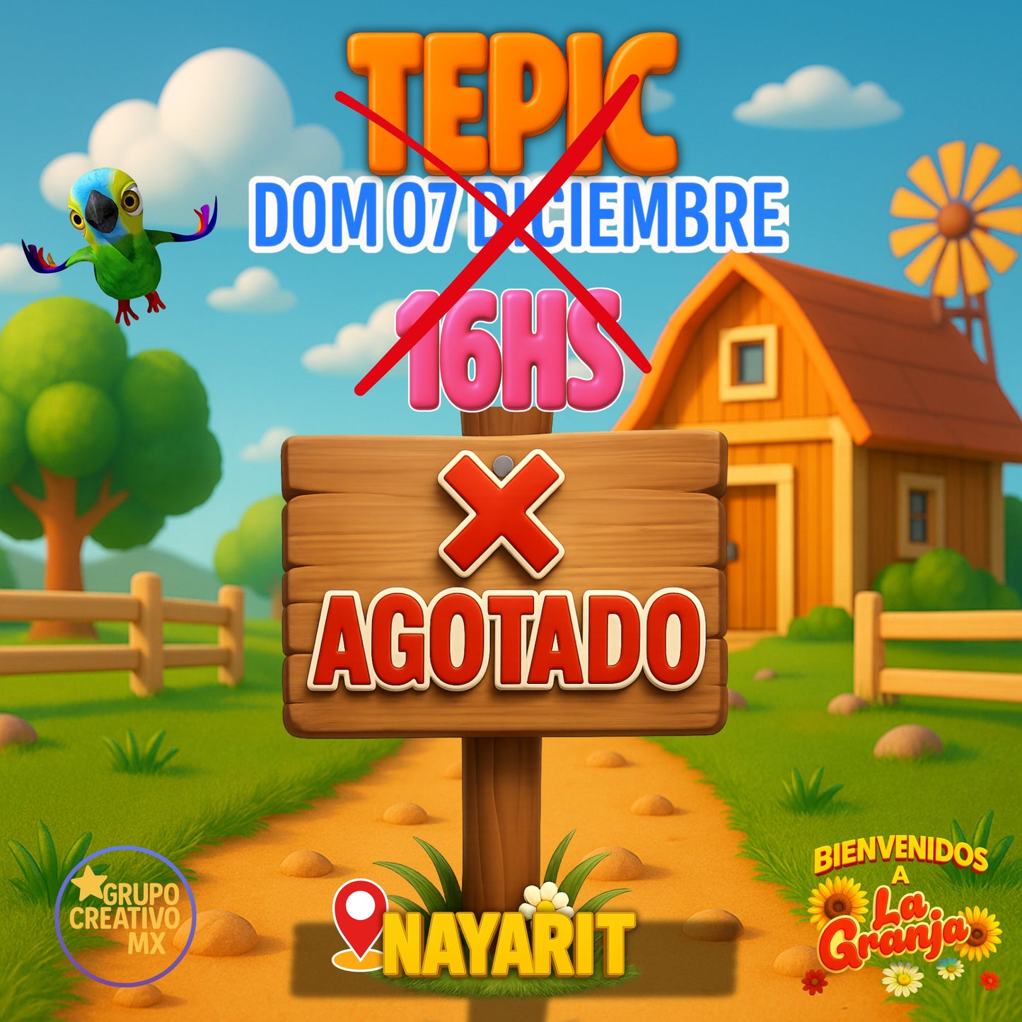 La Granja de Zenón en TEPIC-NAYARIT / 🗓️ 07 de DICIEMBRE - 16:00hs