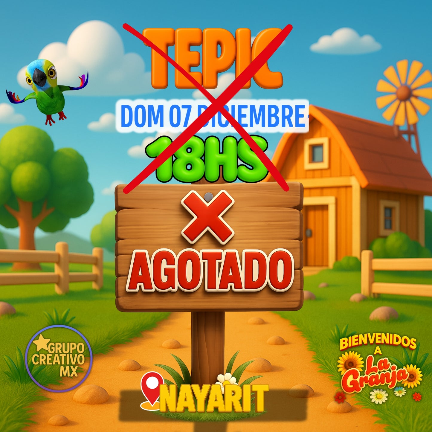 ❌AGOTADO❌ ¡NUEVA FUNCIÓN! La Granja de Zenón en TEPIC-NAYARIT / 🗓️ 07 de DICIEMBRE - 18:00hs