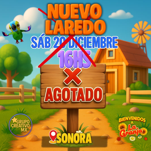 La Granja de Zenón en NUEVO LAREDO-TAMAULIPAS / 🗓️20 de DICIEMBRE – 16:00hs