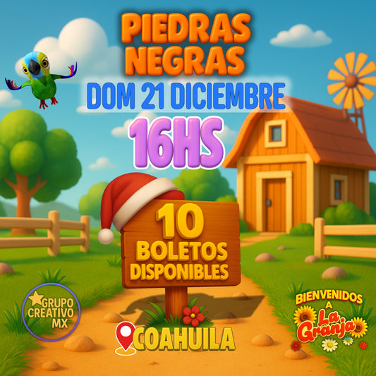 ❌ÚLTIMOS BOLETOS❌ La Granja de Zenón en PIEDRAS NEGRAS-COAHUILA / 🗓️21 de DICIEMBRE – 16:00hs