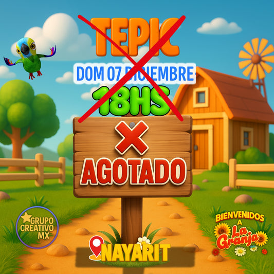 ❌AGOTADO❌ ¡NUEVA FUNCIÓN! La Granja de Zenón en TEPIC-NAYARIT / 🗓️ 07 de DICIEMBRE - 18:00hs